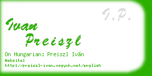 ivan preiszl business card